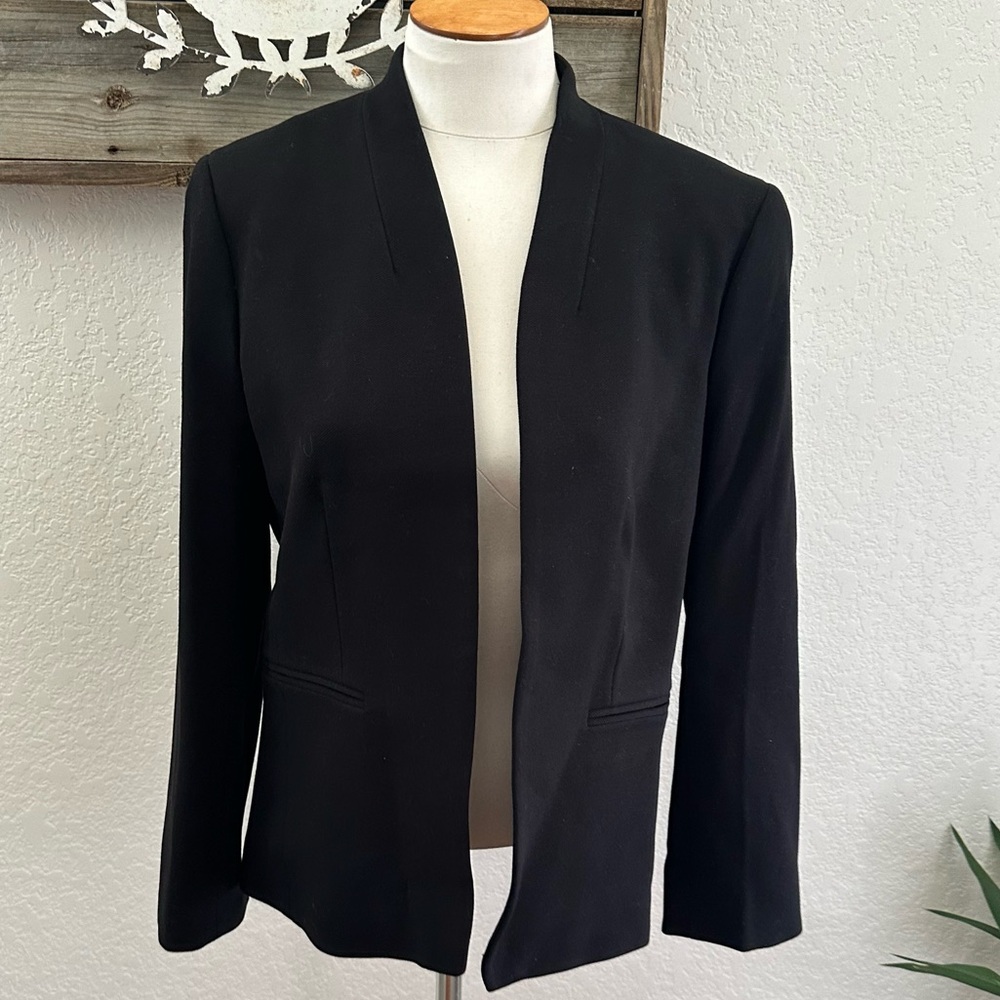 J.Crew‎ Going-out blazer in stretch twill black open front ladies size 12 NWT